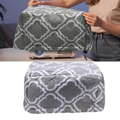 Projector Dust Cover Quilting Water Proof Anti Static Patterned Ceiling Mounted Projector Protective Cover for Home Theater Grey