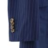 LANVIN Made in Japan wool Striped Pattern suit Setup Navy system Men's Used