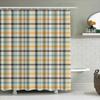 Plaid Shower Curtain Waterproof Bath Rug Decoration For Bathroom Decorations Home Office Hotel Use Modern Style 204X183Cm Multic