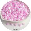 6mm Cream Macaron Pearlescent Glass Abacus Beads for DIY Jewelry & Hair Accessories