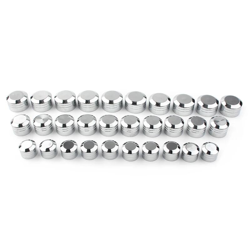 10 Stück Motorrad Zylinderkopfschrauben Abdeckungen Schrauben Topper Kappen CNC Universal Für Harley Davidson Modelle Innen Chrom