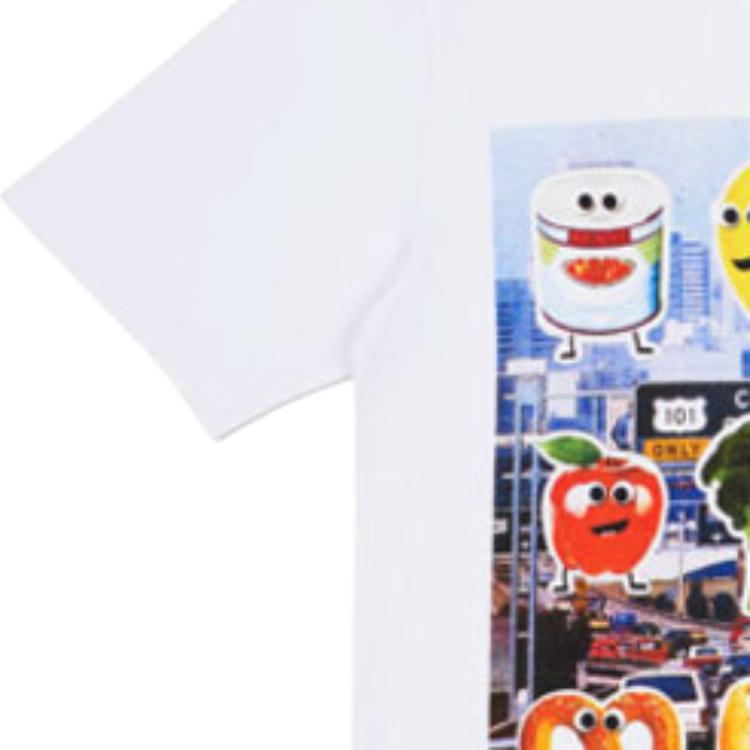 Palace Camiseta de Manga Corta con Estampado de Verduras y Brócoli Unisex Tops Blanco P12TS018