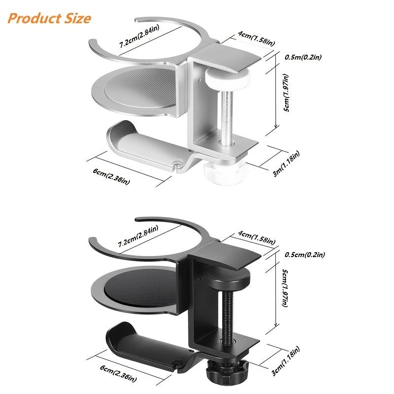 1 Peça Suporte para Caneca de Ferro sem Furo Borda da Mesa Rotação 360 Graus Suporte para Fones de Ouvido Suporte para Copo de Água