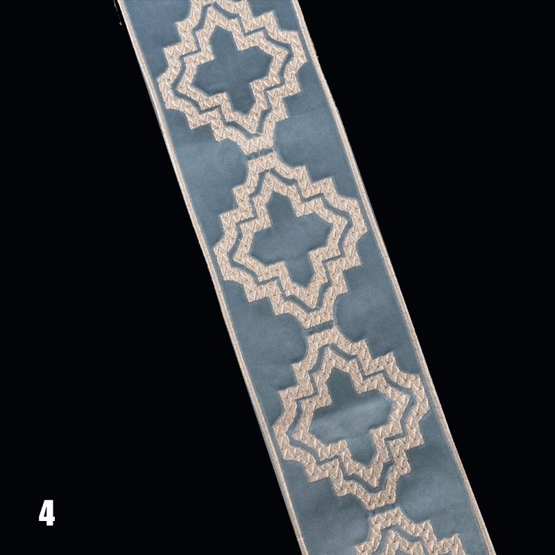 1Meter Vintage Totem Embroidered Jacquard Ribbon Braid Trim Woven Lace Fabric Diy Cushion Curtain Garment Hanfu Belt Accessory