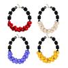 Bohemian Beaded Necklace Retro Multilayer Ethnic Jewelry Portable Resin Festival Accessory for Women