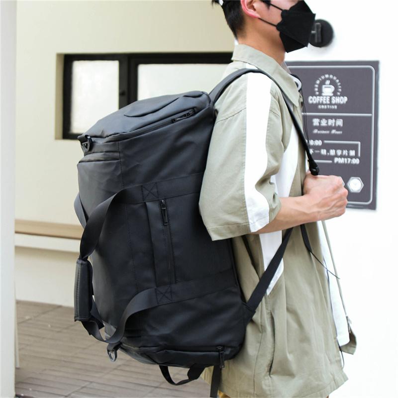 Bolsa de viagem de grande capacidade pode ser equipada com uma mala de separação seca e molhada, mochila de um ombro ou transversal