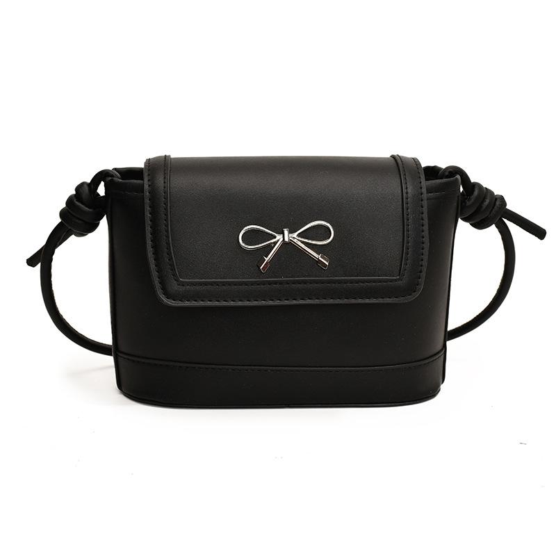

Senior sense of foreign style small bag women s 2024 new trend versatile bucket bag bow fashion commuter messenger bag чёрный