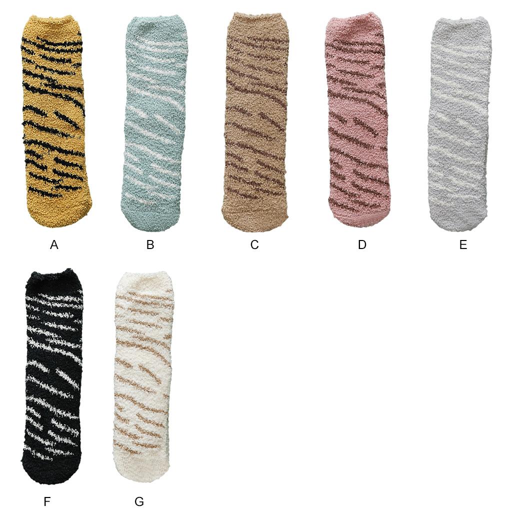 Warm Socks Soft Plush Slipper Sleep Stockings Cartoon Floor Sock for Indoor Autumn Winter