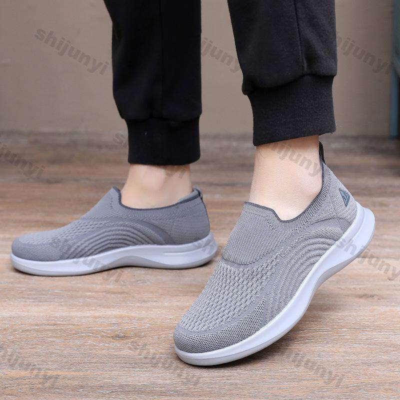 Men's Sneakers Spring New Fashion Slip on Mesh Breathable Casual Shoes Soft Sole Non Slip Lightweight Comfortable Sports Shoes