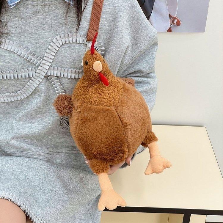 Going Out Cute Handbag New Plush Ugly Cute Large Capacity Doll Bag Chicken