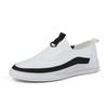 Black White Leather Casual Shoes Men Spring Autumn Slip-On Mens Loafers Soft Italian Flats Men'S Light Moccasins Walking Shoes
