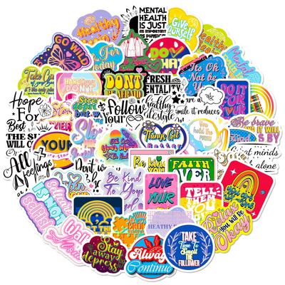 50 Butterfly Short Sentence Stickers Ins Style Decorative Suitcase Notebook Helmet