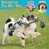 Christmas Dog Rope Toy 5 Knots Tough Tug Toy Rope Indestructible Dog Chew Rope Toy for Aggressive Chewers Large Breed Dogs Teeth Cleaning Tug of War