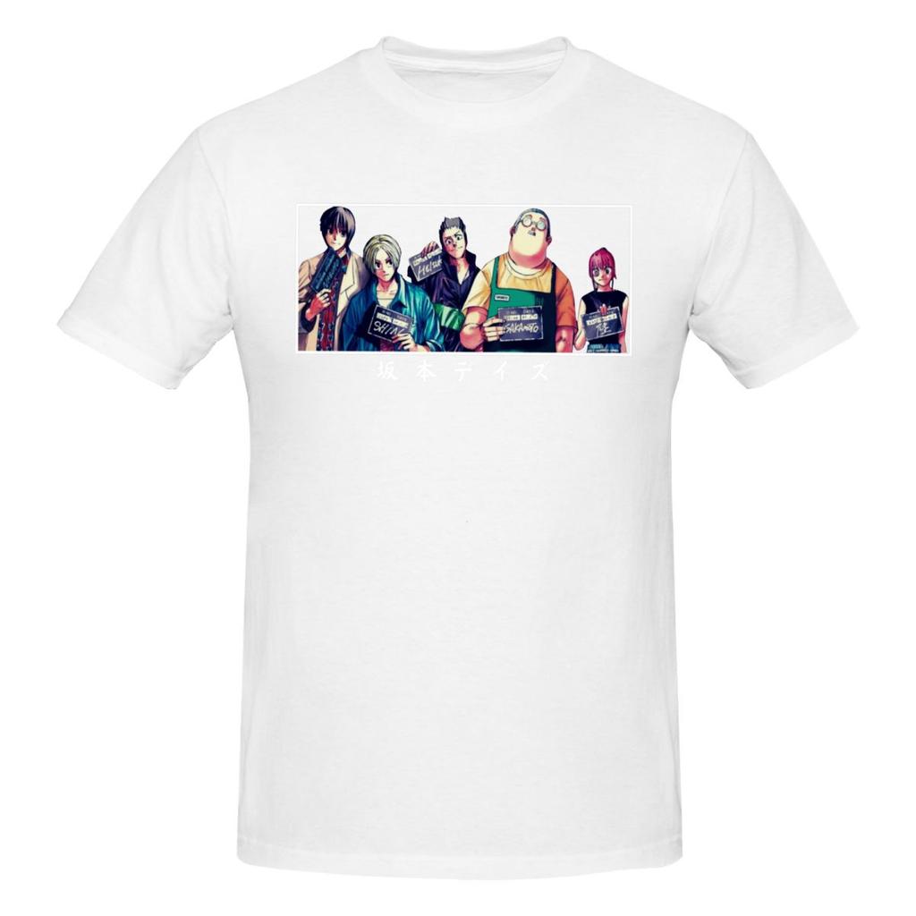 Unisex Sakamoto Days Anime Characters T Shirt Vintage Plus Size Cotton Custom Sleeve T Shirt Homme