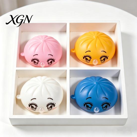 Adult Fidget Toy 1/3/5Pcs Cartoon Expression Bubble Dumpling Stress Relief Relaxation Steamed Bun Sensory Ball Squeeze Focus Aid Spitting Soft