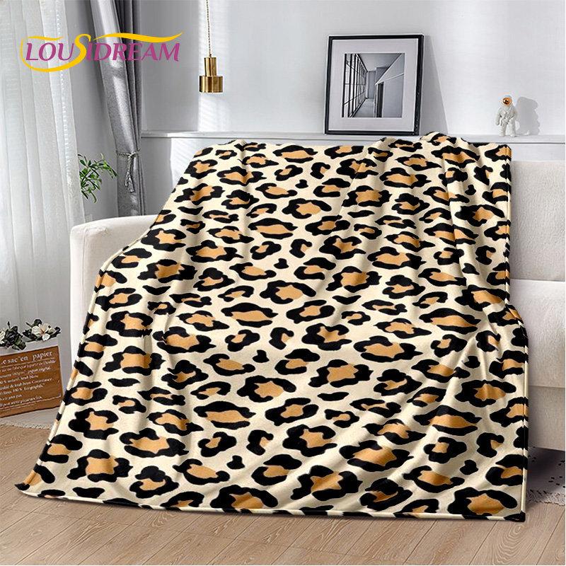 3D-Wild-Leopardenmuster-Serie, weiche Plüschdecke, Flanelldecke, Überwurf, Decke für Wohnzimmer, Schlafzimmer, Bett, Sofa, Picknick-Abdeckung, Kinder