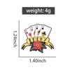 Lucky Spades Plum Block Playing Card Enamel Pins Funny Poker Chess Card Board Game Brooch Clothes Lapel Backpack Badge Jewelry