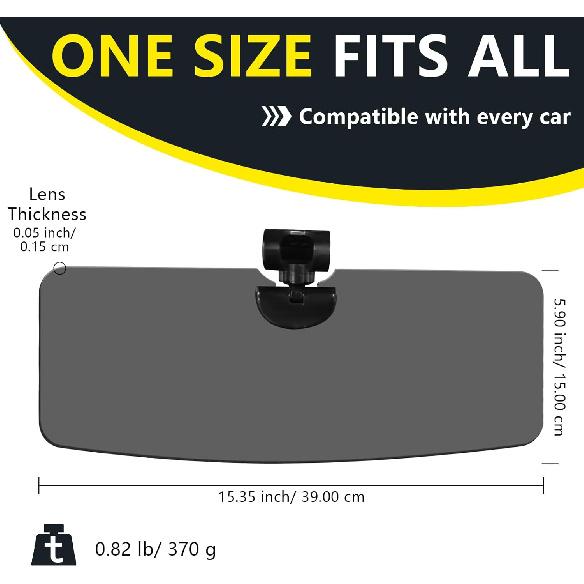 Sun Visor For SUV, Sun Visor Extender For Car Easy To Tall, UV400 Anti-Glare Protects From Glare, UV Rays, Snow Blindness For Safe Driving, Universal