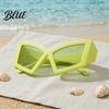 Futuristic Style Sunglasses Geometric Sunglasses Edgy Triangle Frame Shades Trendy UV Eye-catching Protection Sun Glasses for Women Street