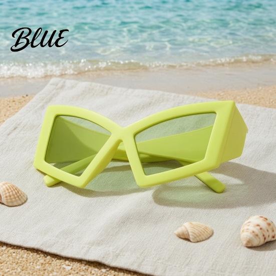 Futuristic Style Sunglasses Geometric Sunglasses Edgy Triangle Frame Shades Trendy UV Eye-catching Protection Sun Glasses for Women Street