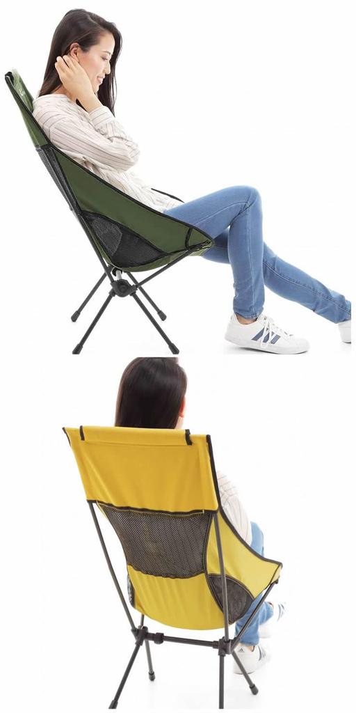 Outdoor Chair High Back Folding Outdoor Camping Chair Seat Camping Equipment Folding Chair [Radweather] (Beige)