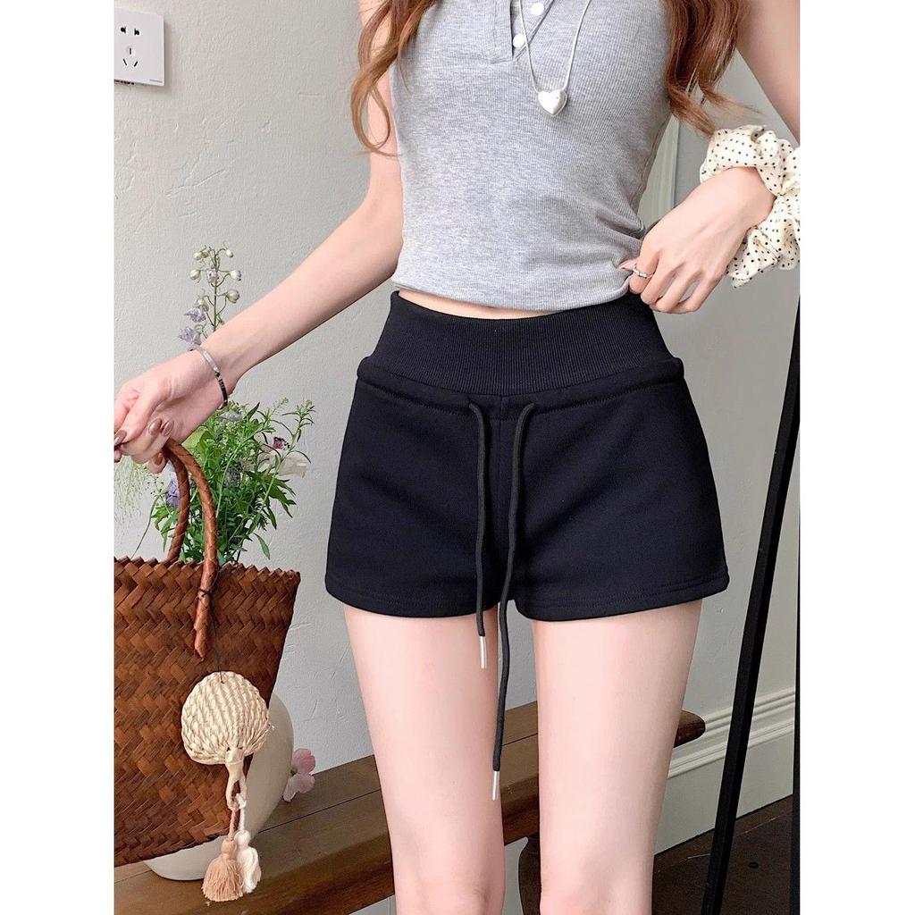 Women's Summer 2025 Slim Fit Drawstring Sporty Shorts