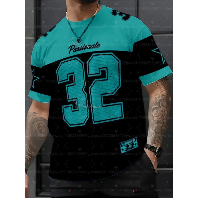 2026 Summer men no.32 print Personality American Casual Digital jersey T Shirt Summer Women Beach Short Sleeved Surfing T-shirt