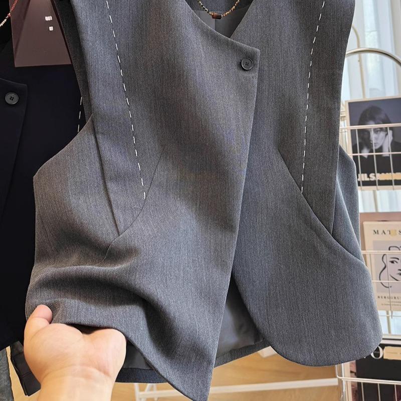 Dámský kardigan bez rukávů Dámské vesty Dámské oblečení Vintage vesta Kancelářské tílka