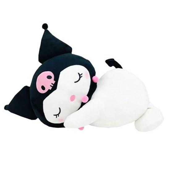 MORIPiLO Body Pillow Sanrio Kuromi Uses Smooth Material Marshmallow Texture Plush Toy Hugging Large Cushion Cute Size Cozy Sleeping Approximately 45cm