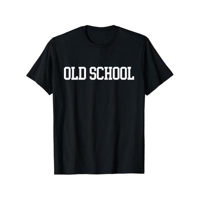 Old School Graphic Tee Men Women Retro 70s 80s 90s College Style Cotton T-Shirt