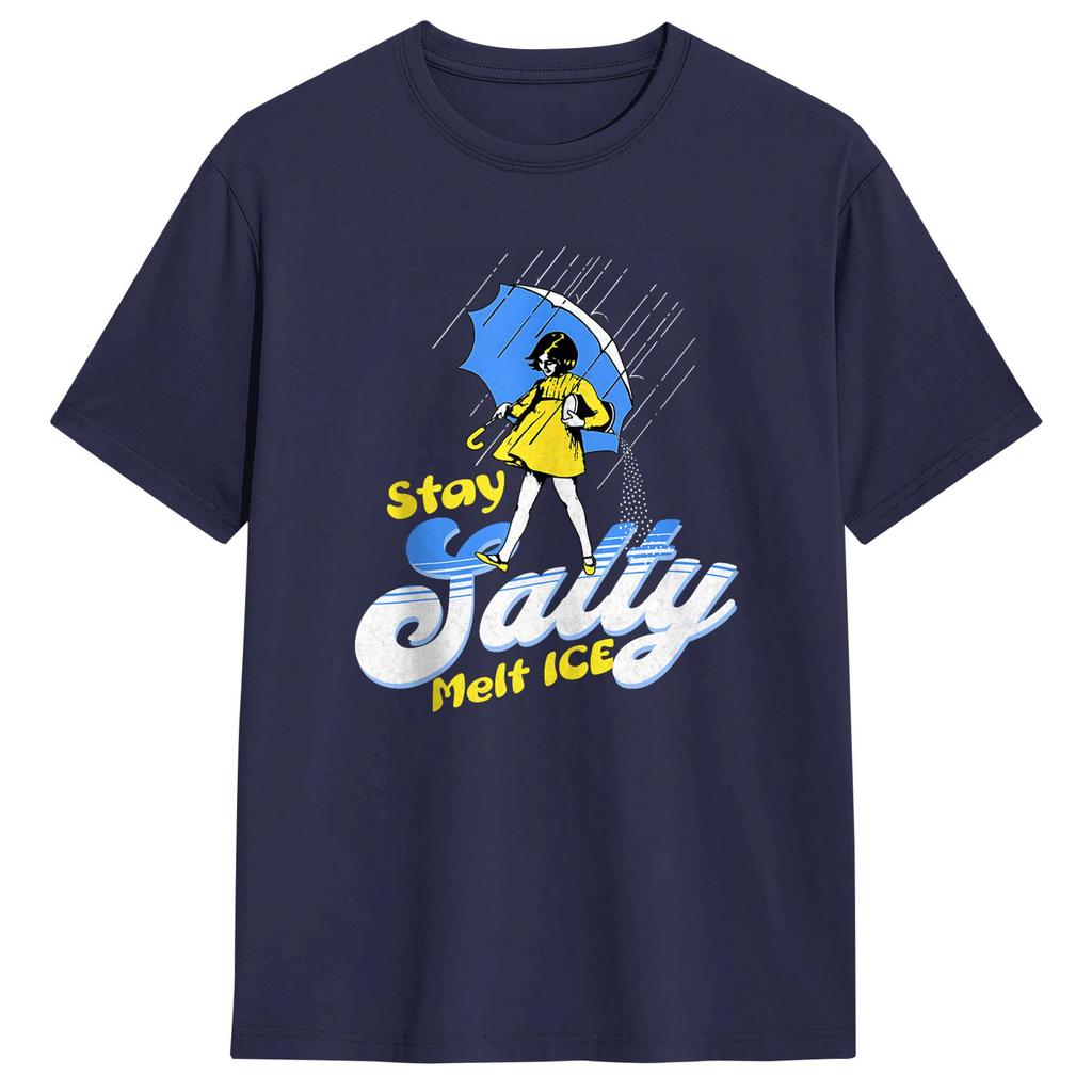 Be Salty Melt ICE Funny Sarcastic Political Humor Cotton T Shirt For Unisex Summer Y2K Retro T Shirts Novelty Tee Shirt Casual Tops
