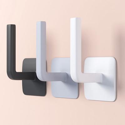 Multi-Functional Storage Rack for Toilet Kitchen Bathroom Self-adhesive Paper Roll Rack Hook Tissue Hanger Towel Holder