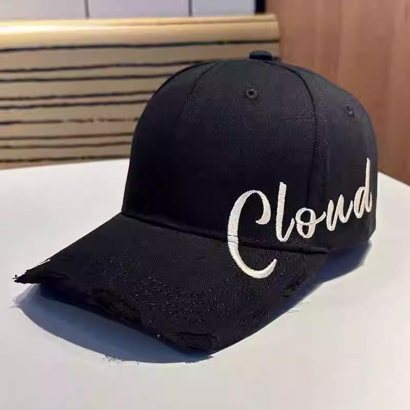 

Letter Design Trendy Embroidery Baseball Cap Womens Fashionable Sun Hat чорний
