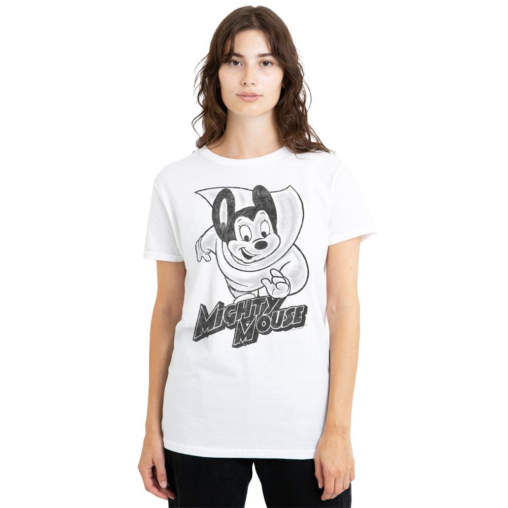 Mighty Mouse Unisex Adult Mighty Sketch T-Shirt