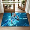 Crystal Velvet Square Rug Custom NameErling Haaland Pattern Non Slip Home Floor Decor Rug
