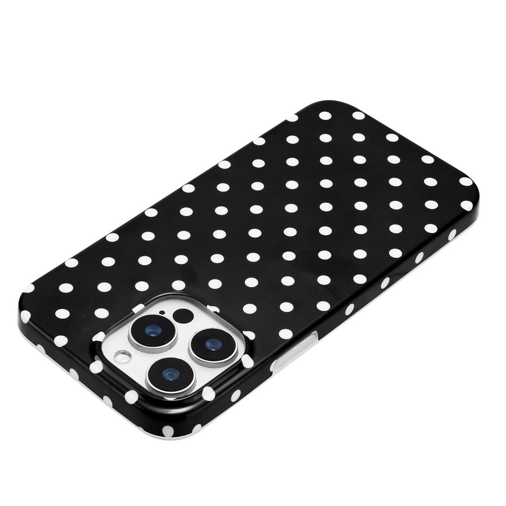 Coque pour iPhone 16 Pro Design à Pois IMD TPU Cover Arrière de Téléphone