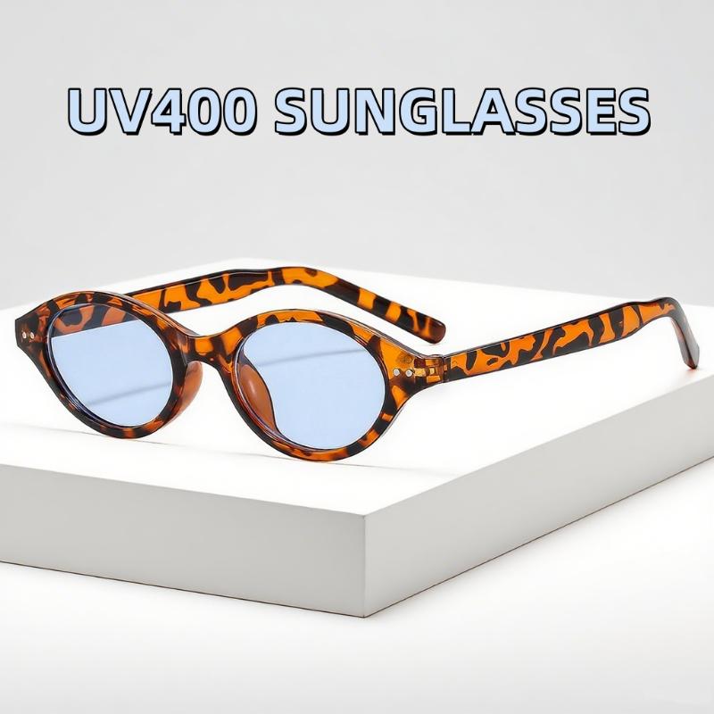 Wipon Women's ' Retro Fashion Small Frame Sunscreen Sunglasses Personalized And Versatile Oval Uv Resistant Glasses Uv400 Shades Eyewear