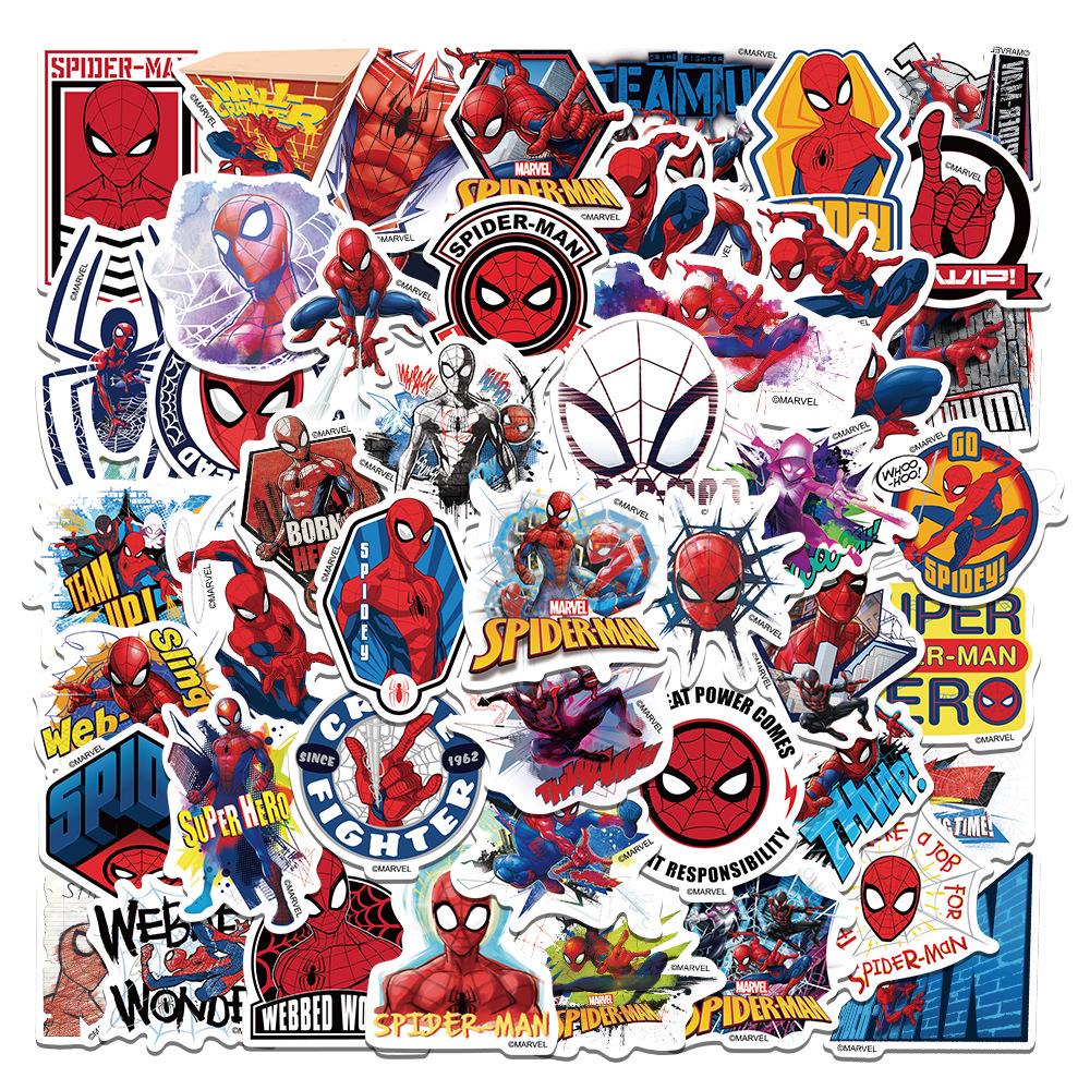 50 Autocolante Amuzant Personajul Spider-Man, Impermeabile, Autoadezive, pentru Jurnale & Scrapbooking