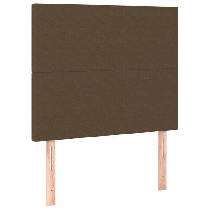 VidaXL Bed Frame with Headboard Dark Brown 120x200 Cm Fabric 3124882