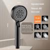 Black Warrior Adjustable Air Booster Shower Head - Anti-Fall Design for Home and Dorm Bathrooms