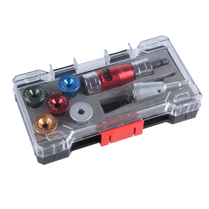Easy To Use Drill Operated Wire Stripper, Professional Grade Aluminum Alloy Cable Stripping Tool With Precisions Control 1