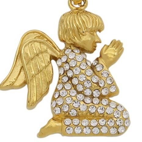 Hip Hop Hiphop Jewelry Fashion Praying Angel Pendant Necklace