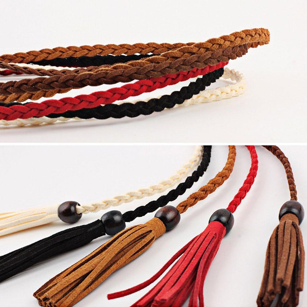 Adjustable Waist Chain Braided Braided Belts Multi-application Tassel Belt