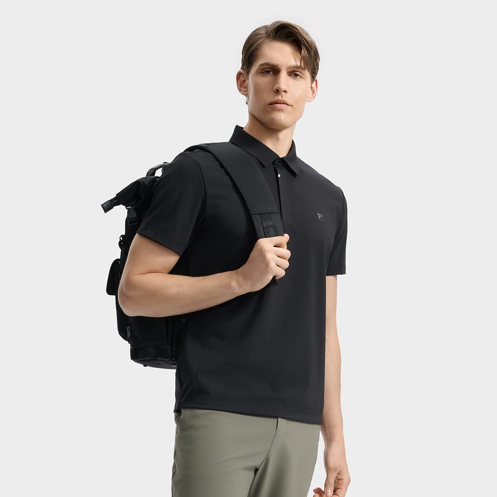 New FILA WHITE Polo Shirts Men's Jet Black F11M533114F-BK