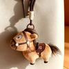 Plush Pony Keychain Pendants Cute Lucky Cotton Dolls School Bag Hanging Soft Filling Toys Year Of The Horse Gifts