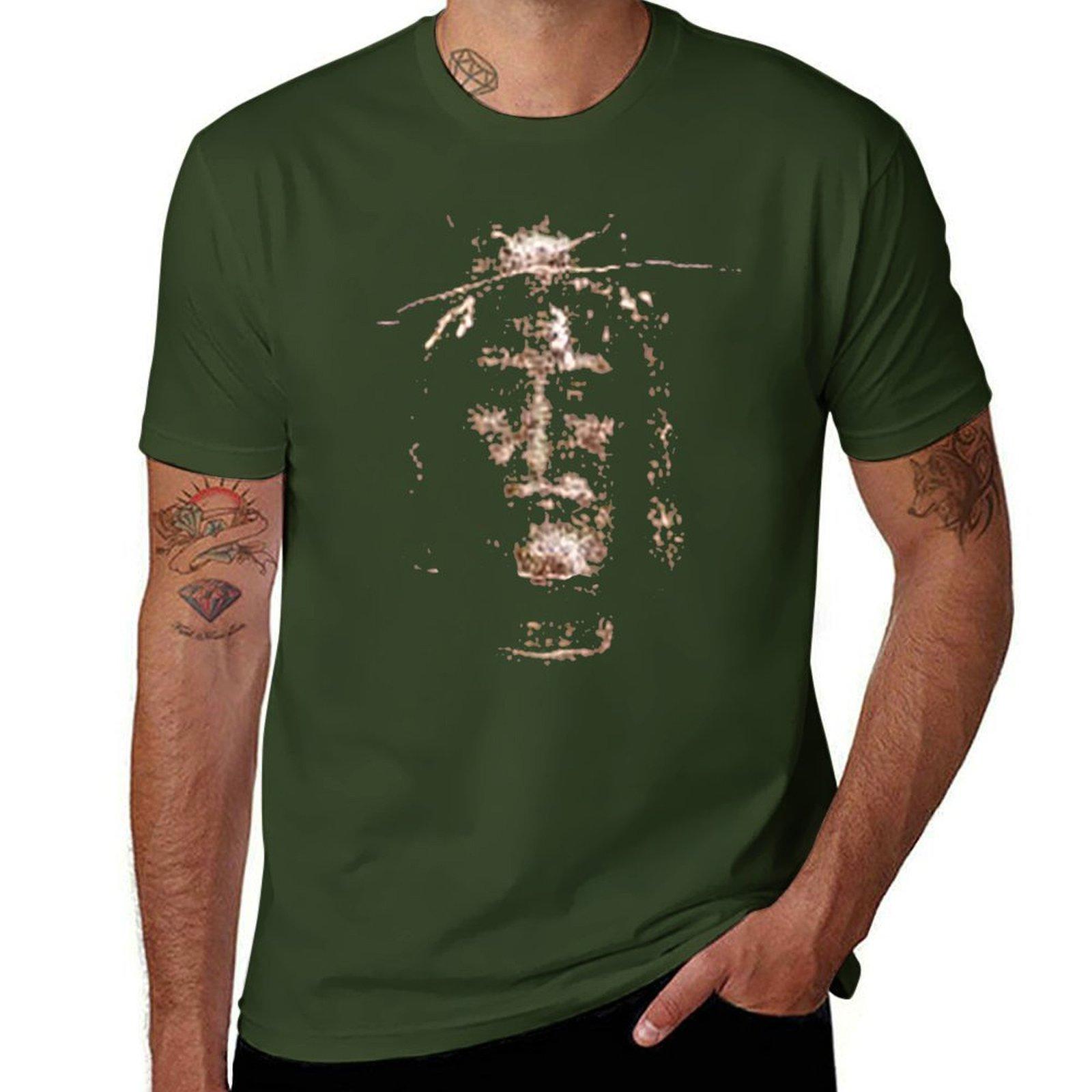 

Shroud of Turin Jesus Christ Yeshua T-Shirt plain new edition quick drying t shirts for men M