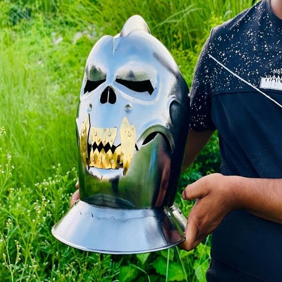 Medieval Demonic Face Helmet  Horror Face Helmet  Ghost Skull Helmet  Medieval Helmet  Cosplay Helmet Knight Helmet Best Gift