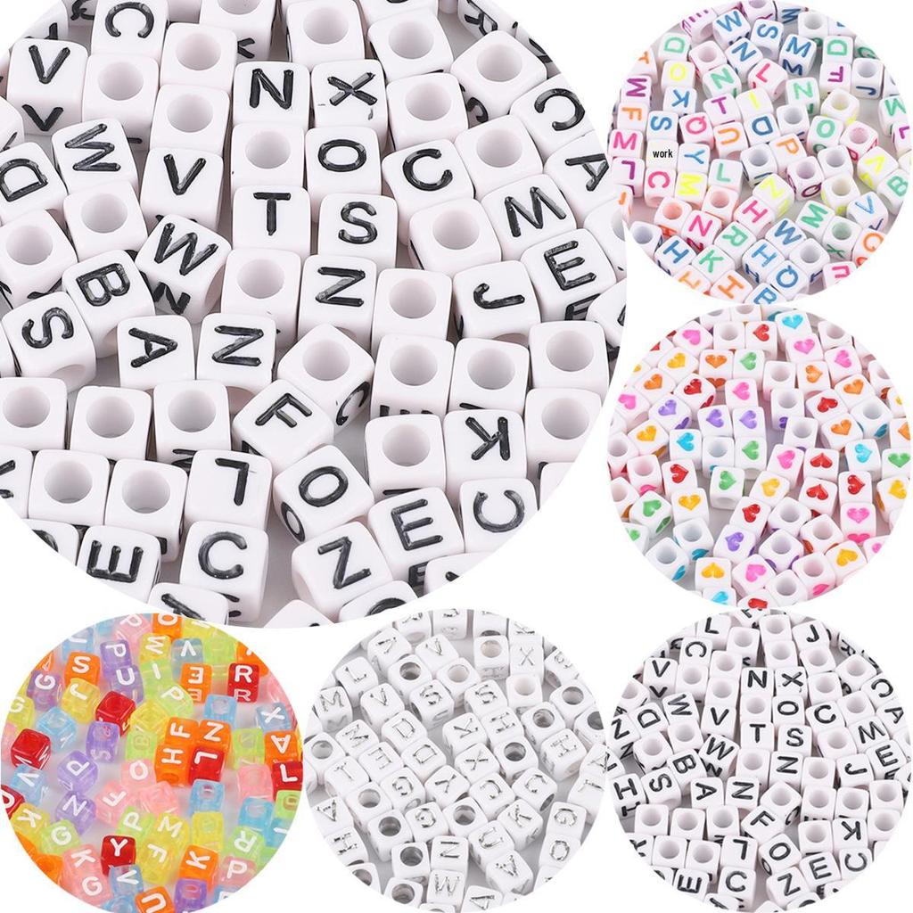 DIY Kids' Educational Alphabet & Number Beads - Acrylic Jewelry Making Kit