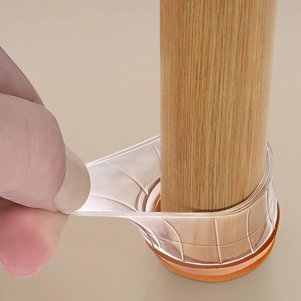 4pcs New Thicked Chair Leg Protector Anti-Slip Floor Protector Silicone Furniture Pads Noise Prevention Chair Cap
