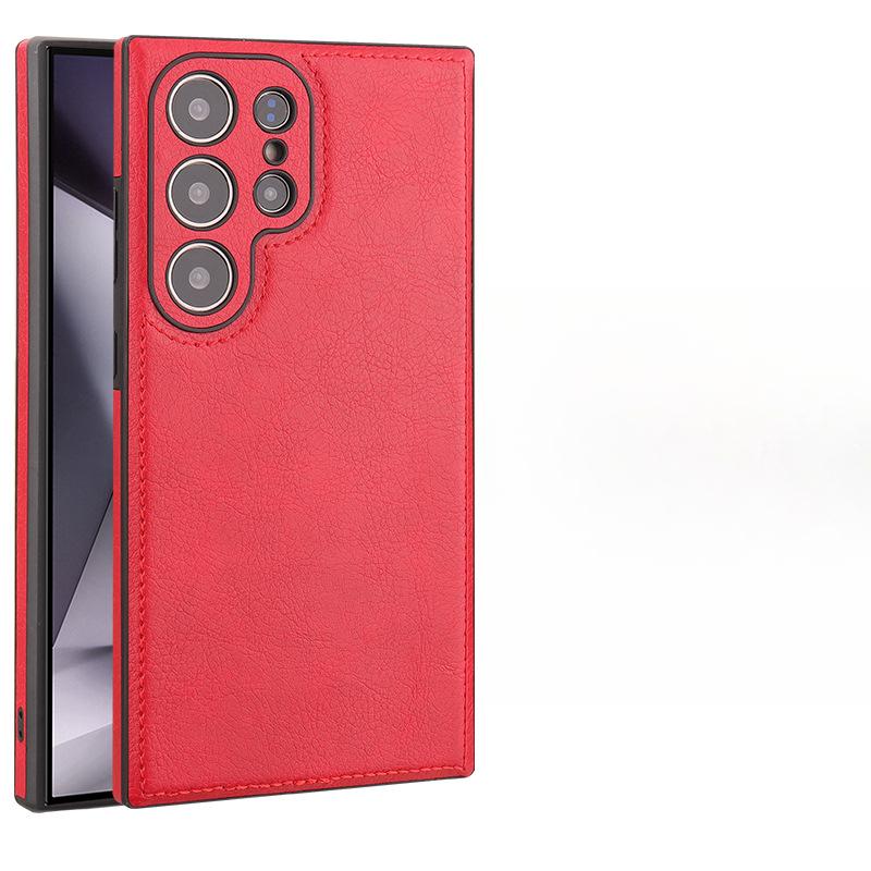 

Подходит для чехла для мобильного телефона Samsung S24ultra 24 Кожаный узор S23 Ultra Деловой Мужской Полное покрытие 24plus Кожаный чехол Samsung Galaxy S23